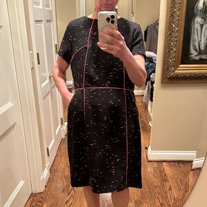 Shoshanna Black Dress with Pink Accents